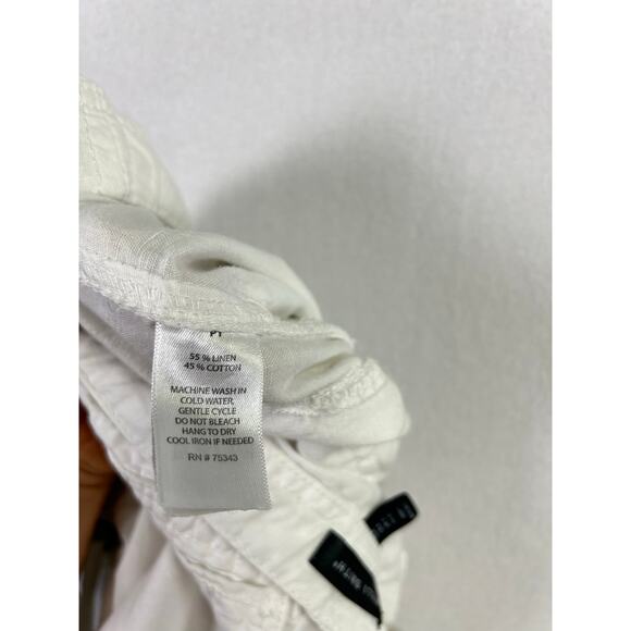 Woman's Willi Smith White Wide Leg Linen Blend Pants - Size 8 Beachy Resort - Picture 13 of 15